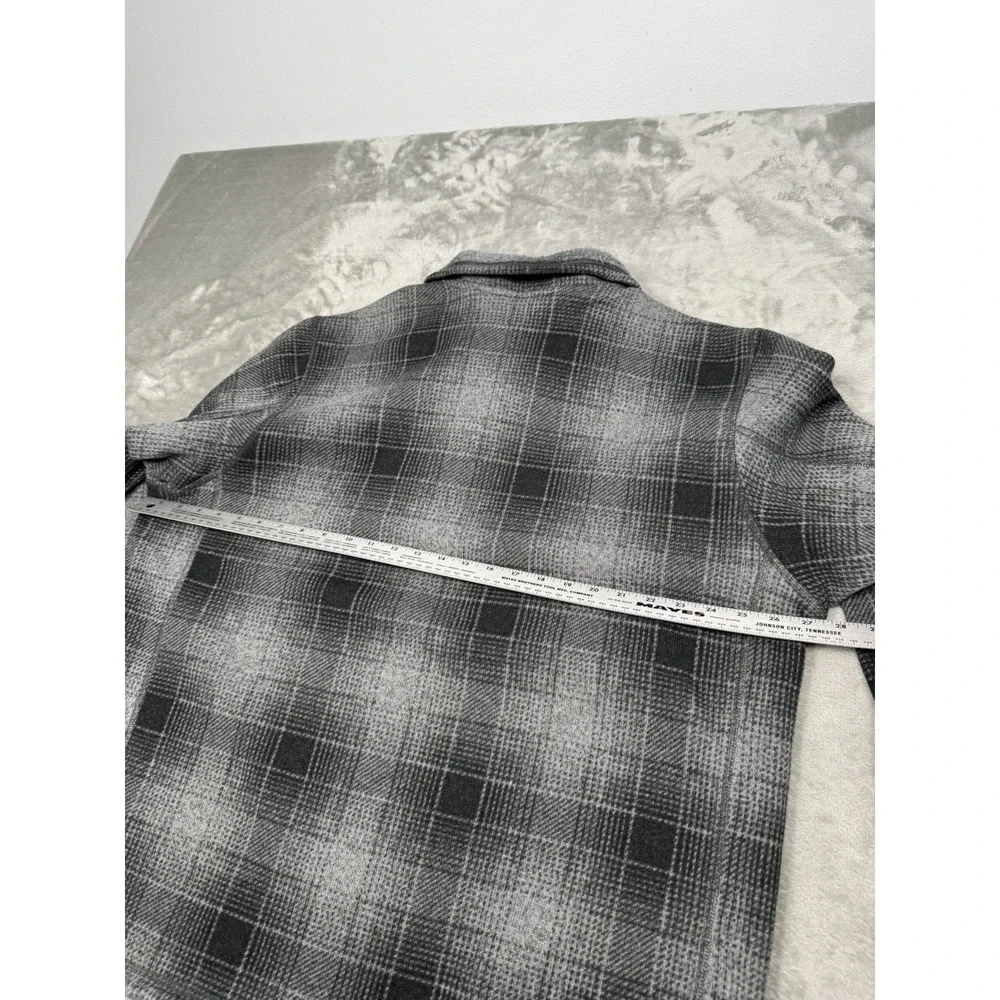 The North Face Fleece Jacket Mens 2XL XXL Gray Plaid Pullover Sweatshirt Sweater